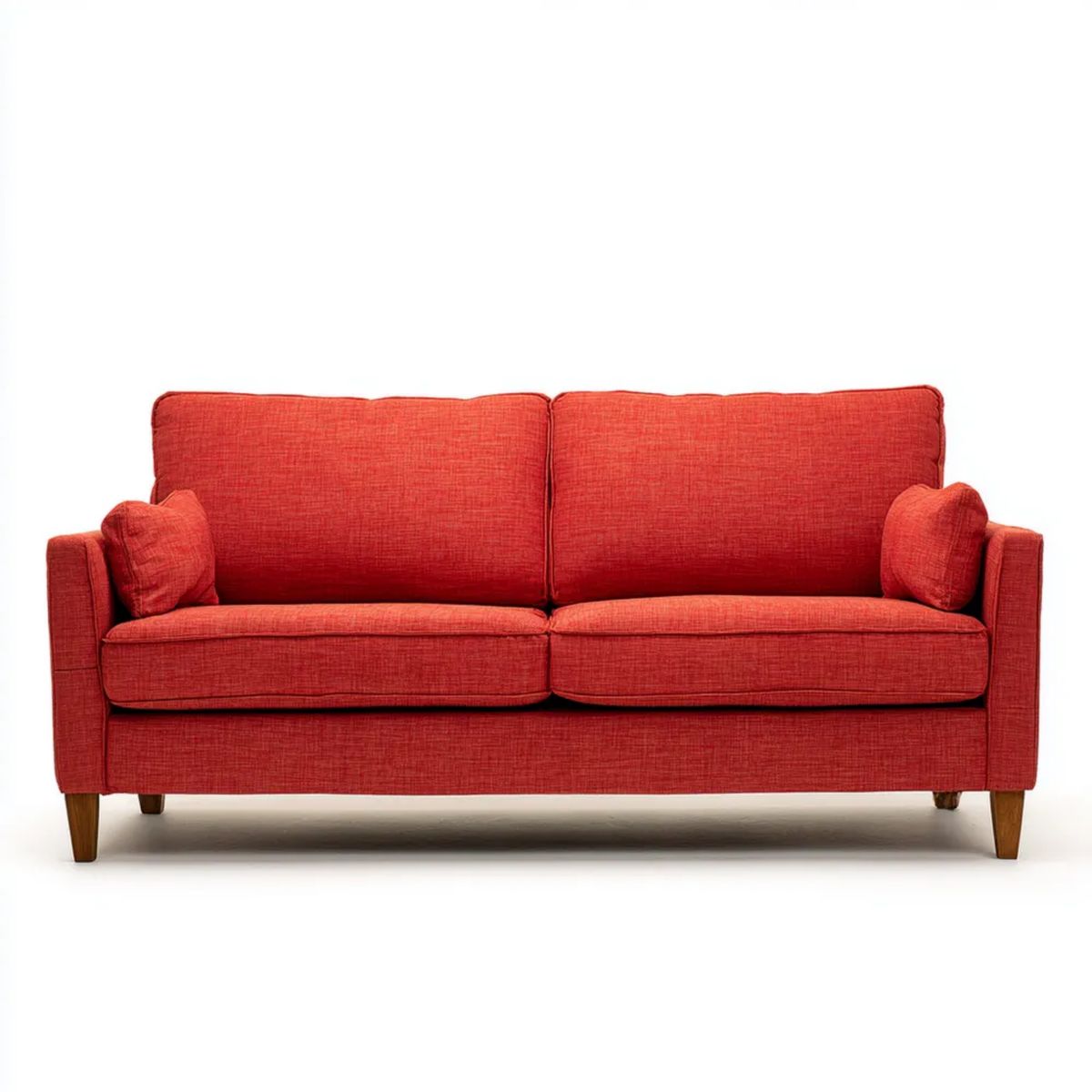 Czerwona dwuosobowa sofa z tapicerką poliestrową, 160 x 85 x 88 cm